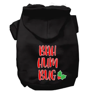 Bah Humbug Screen Print Dog Hoodie Black M