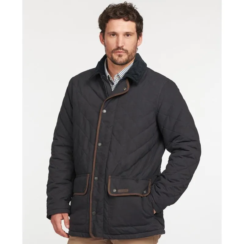 Barbour Burton Mens Quilted Waterproof Jacket - Navy