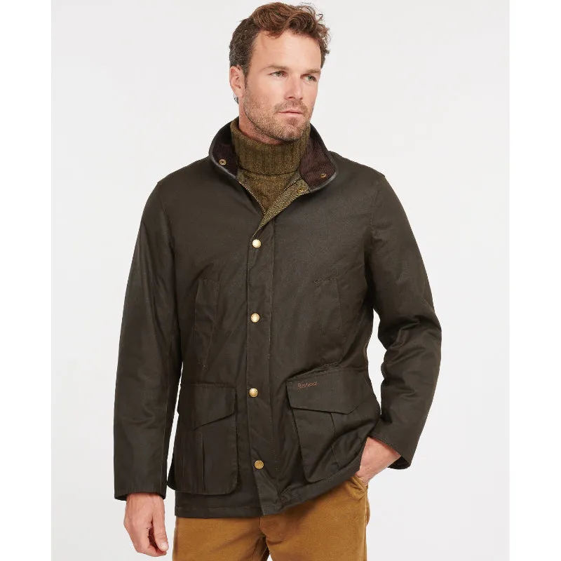 Barbour Hereford Mens Wax Jacket - Olive