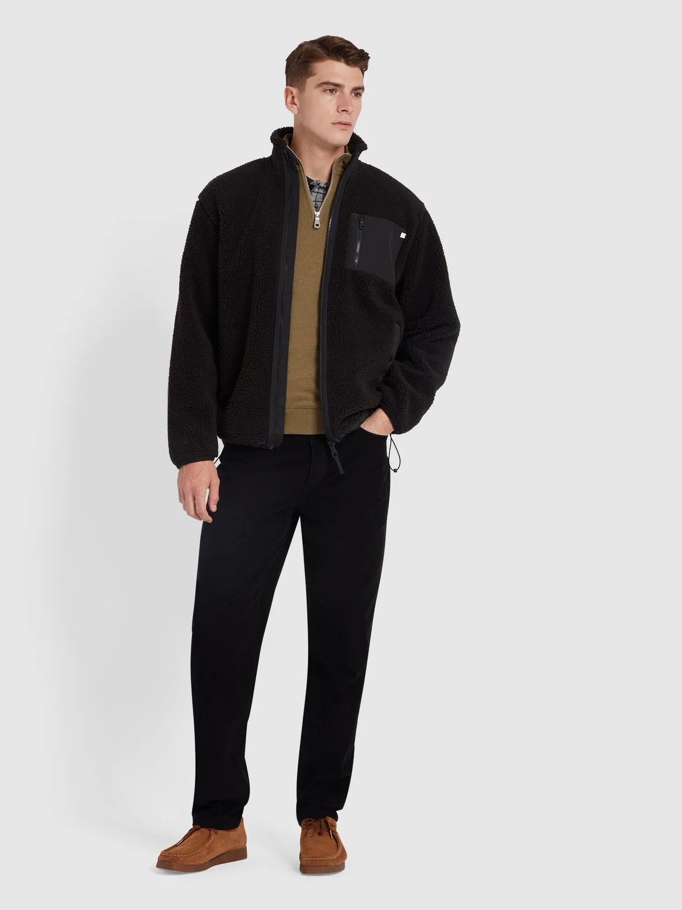 Bradley Full Zip Fleece In Black