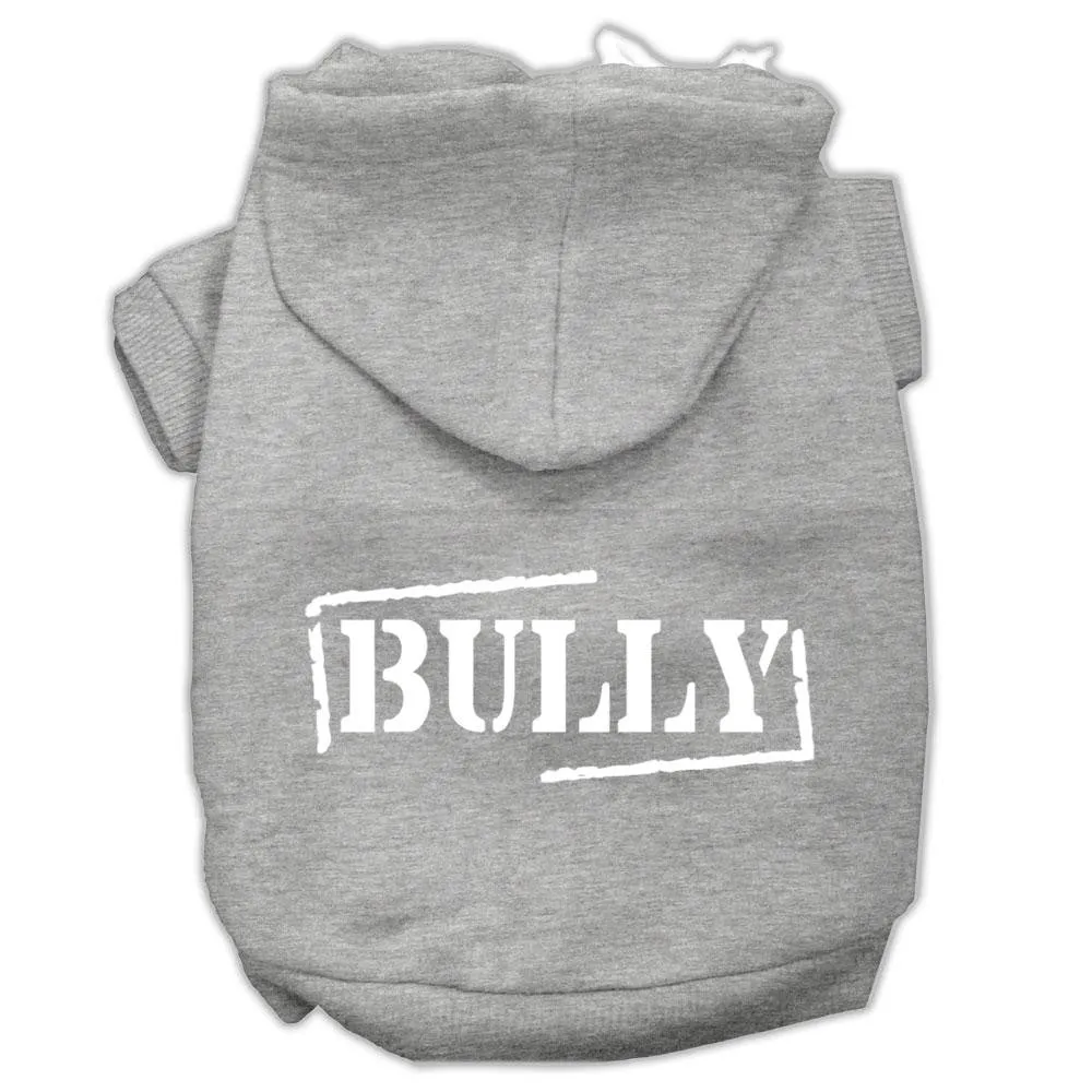 Bully Screen Printed Pet Hoodies Grey Size XXL (18)