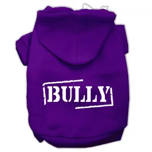 Bully Screen Printed Pet Hoodies Purple Size Sm (10)