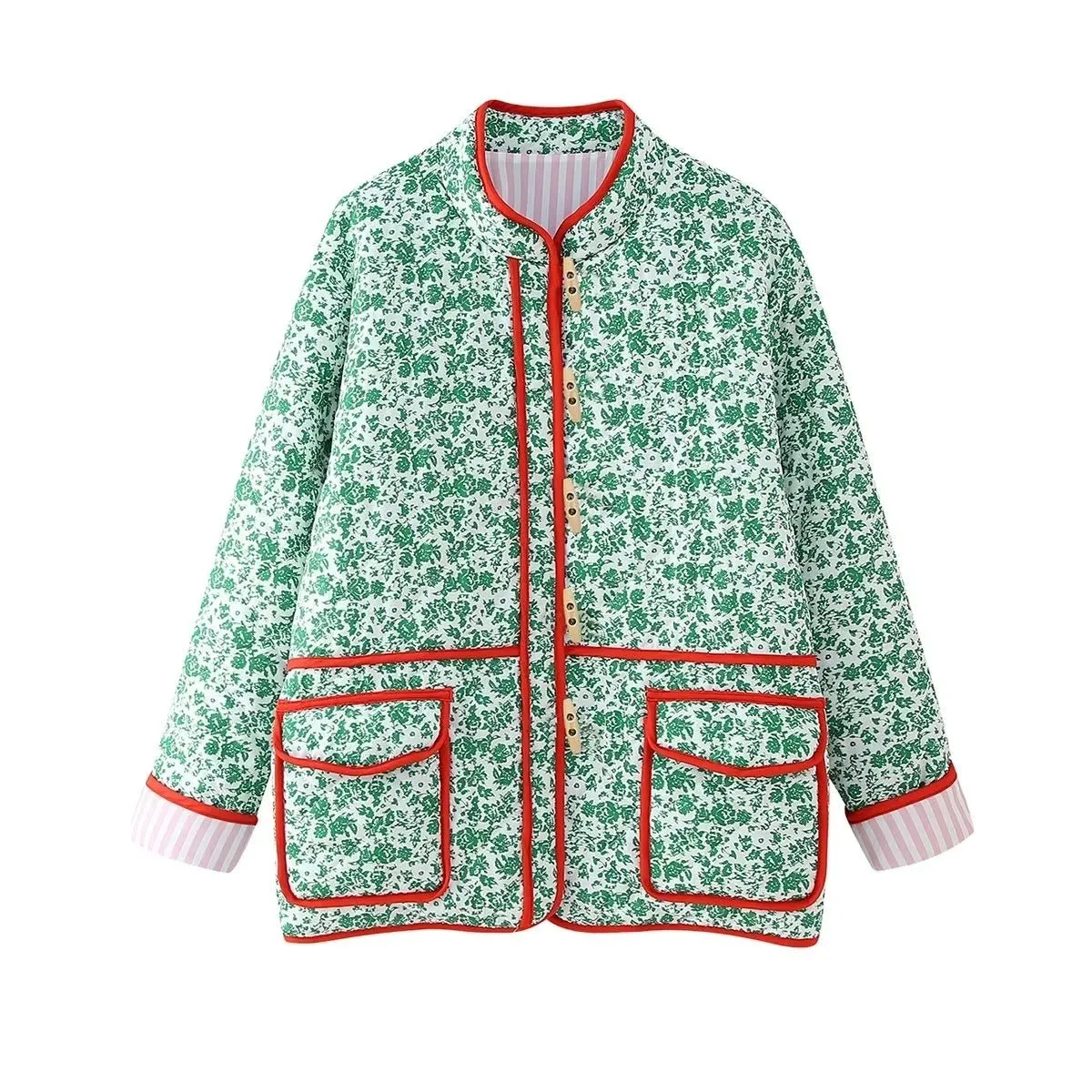 Céline | Floral Print Color Patchwork Jacket