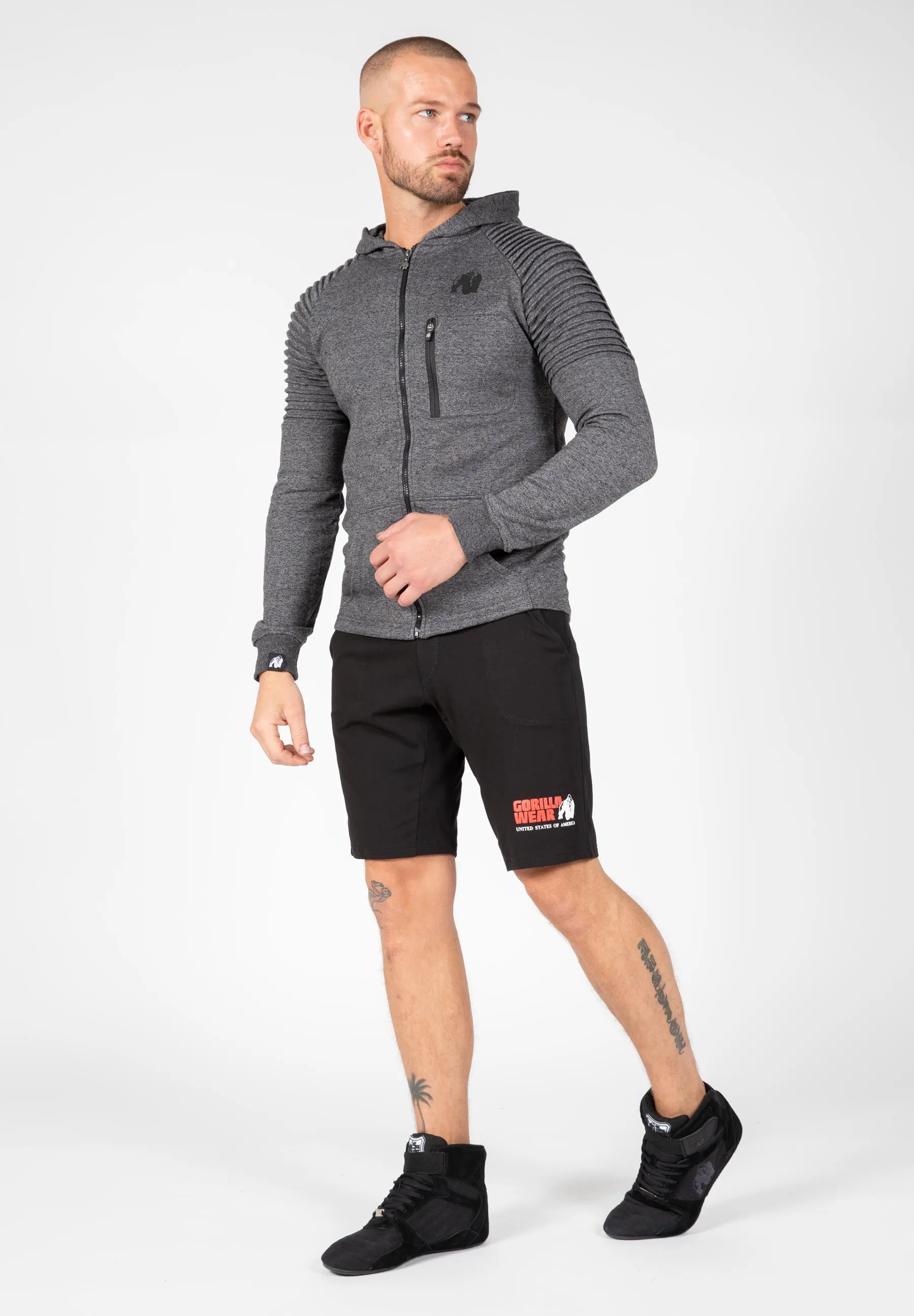 Delta Zipped Hoodie - Gray