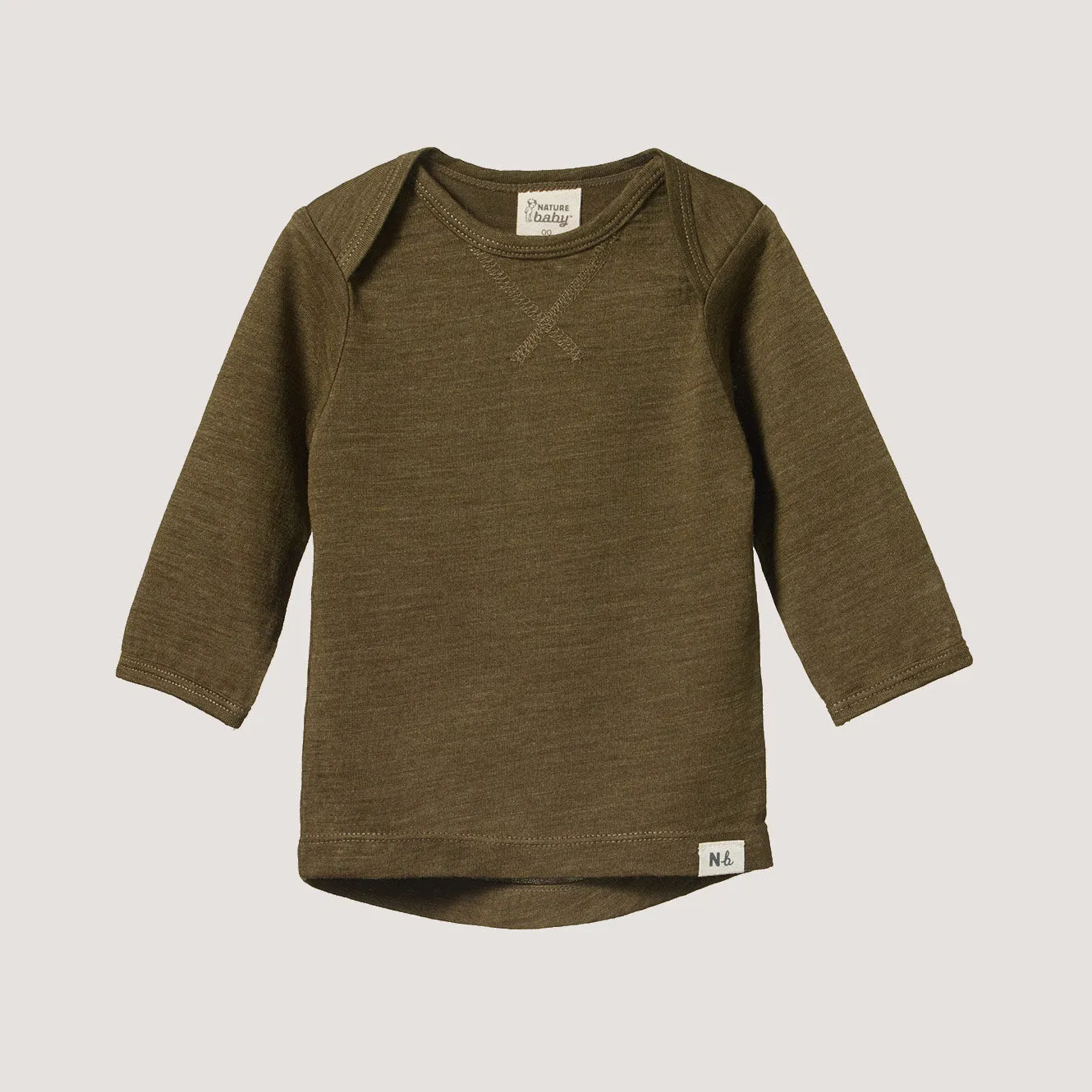 Essential Longsleeve Top - 100% Organic Merino - Herb (6m-5y)