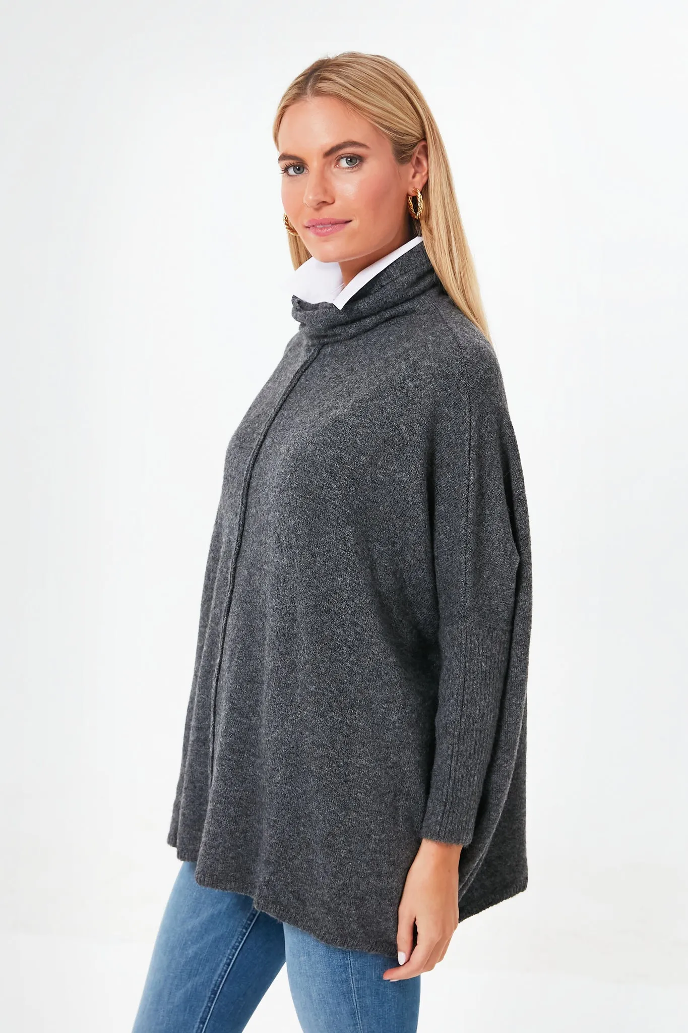 Exclusive Charcoal Turtleneck Soft Sweater