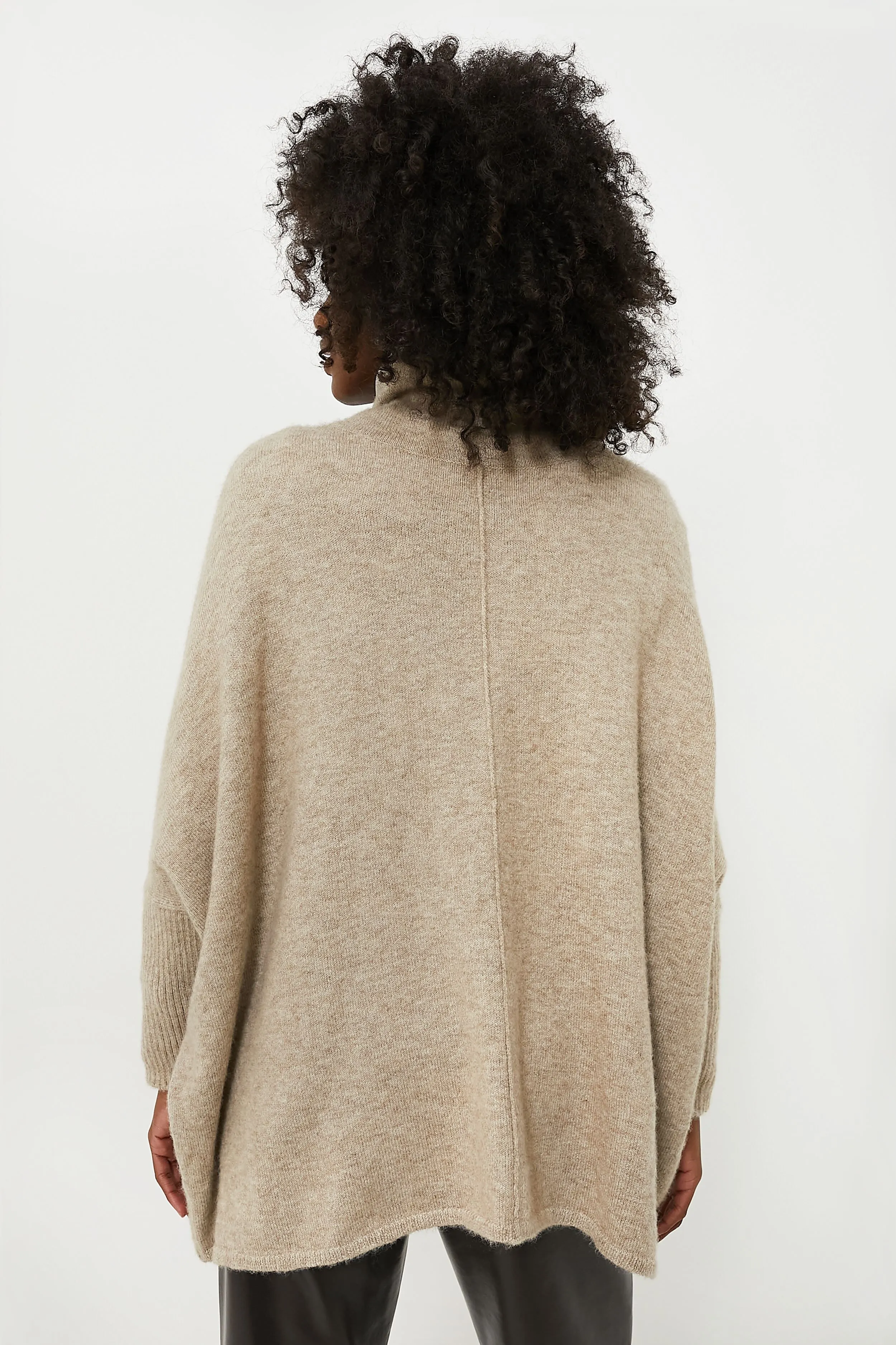 Exclusive Taupe Turtleneck Soft Sweater