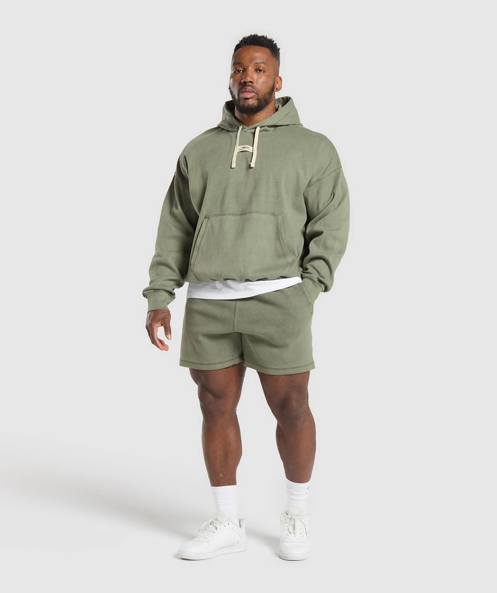 Gymshark Heavyweight Rib Hoodie - Unit Green