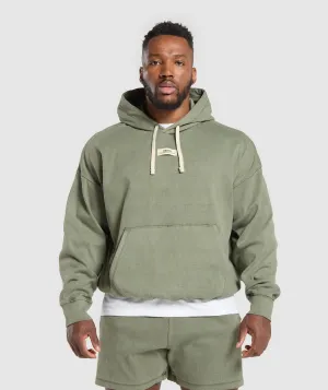 Gymshark Heavyweight Rib Hoodie - Unit Green