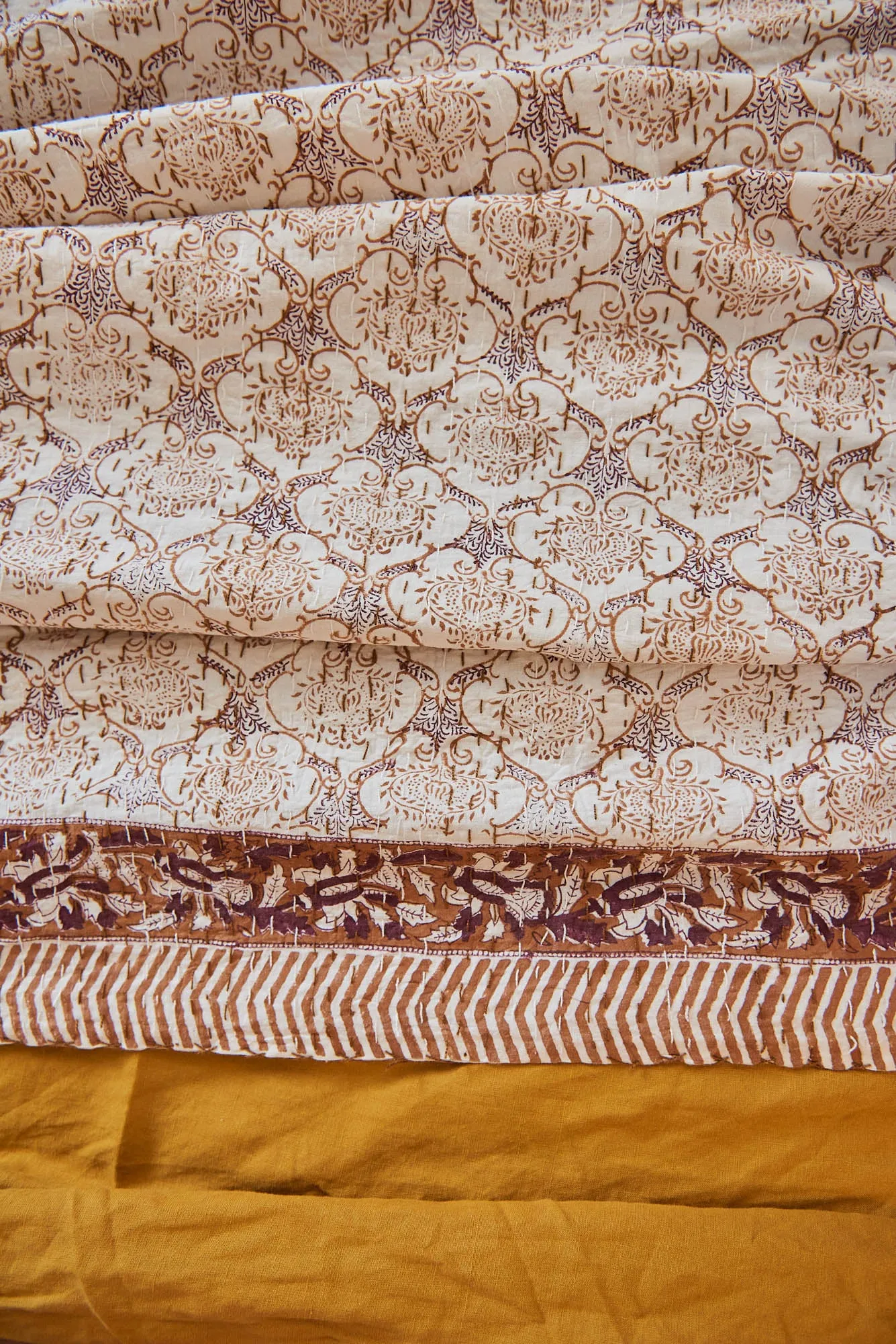 Kantha Quilt Earth Garden