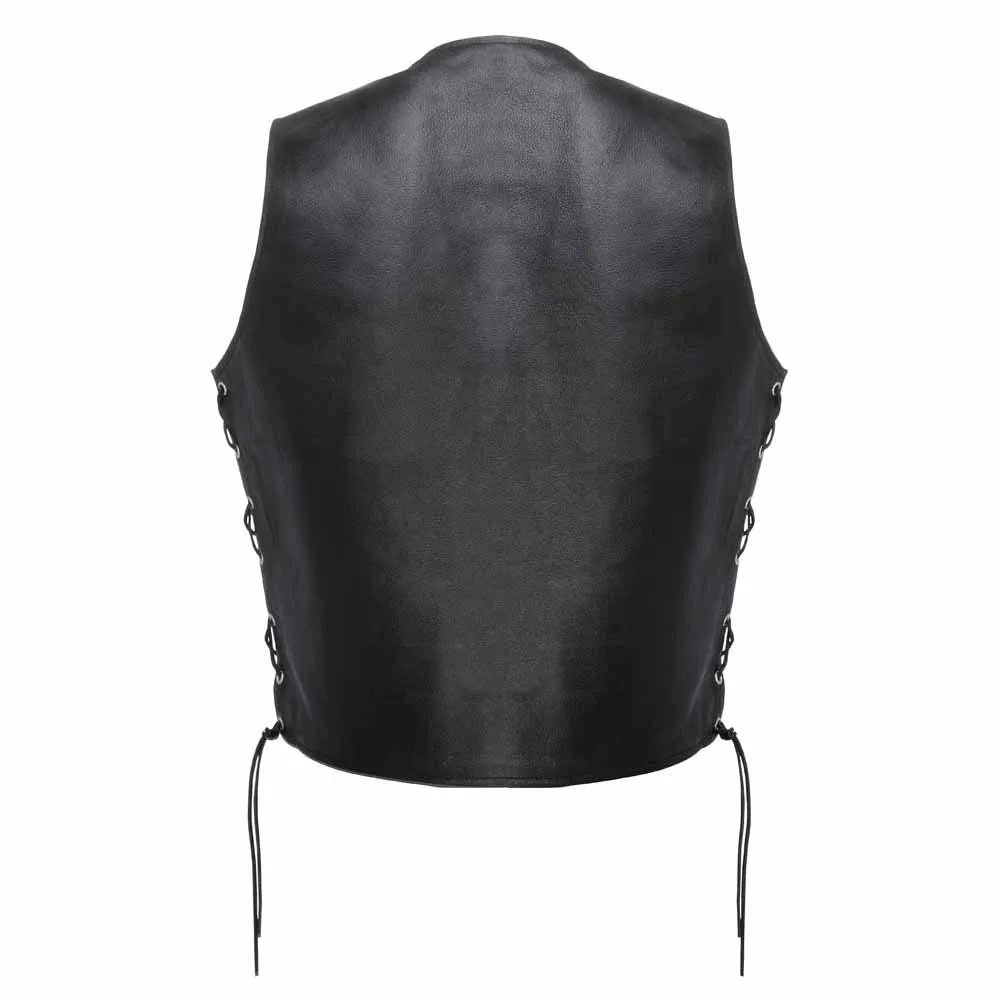 Magnum Premium Grade Leather Motorcycle Vest.