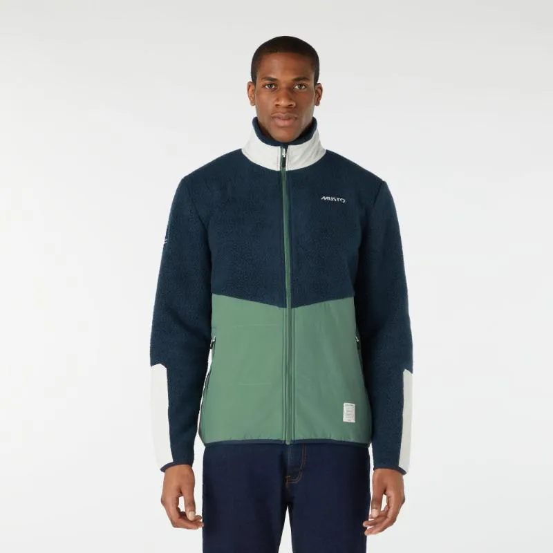 Musto 64 Pile Fleece Mens Jacket - Duck Green/Navy