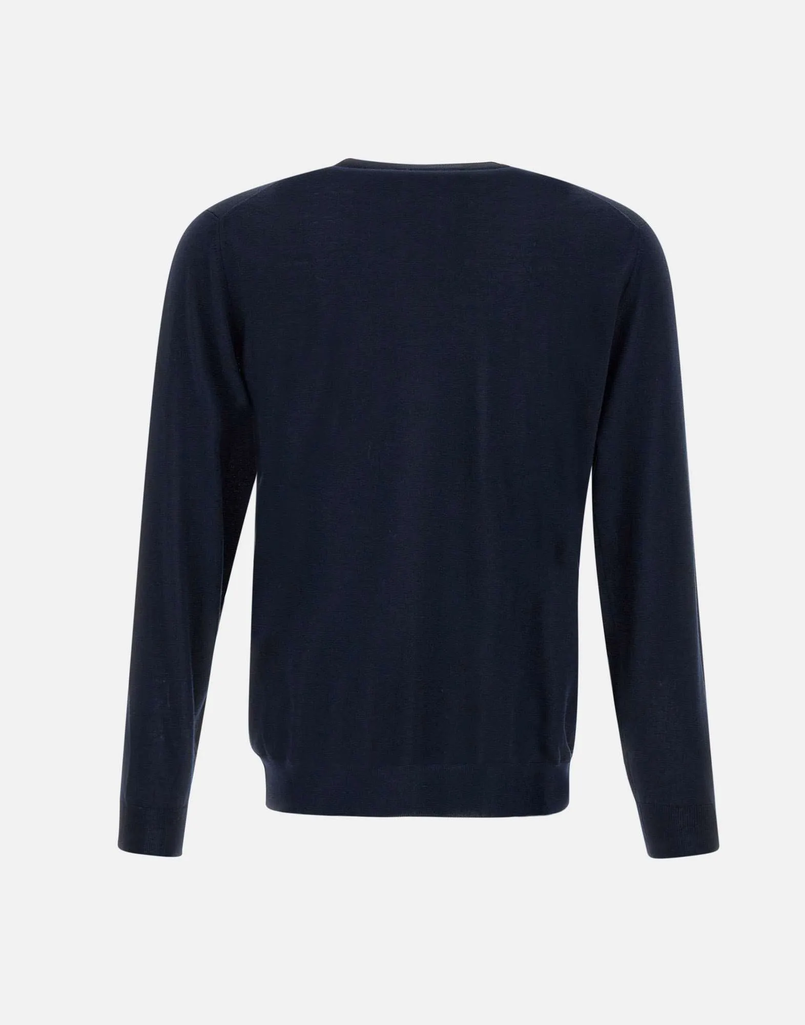 Navy Blue Merino Wool Pullover