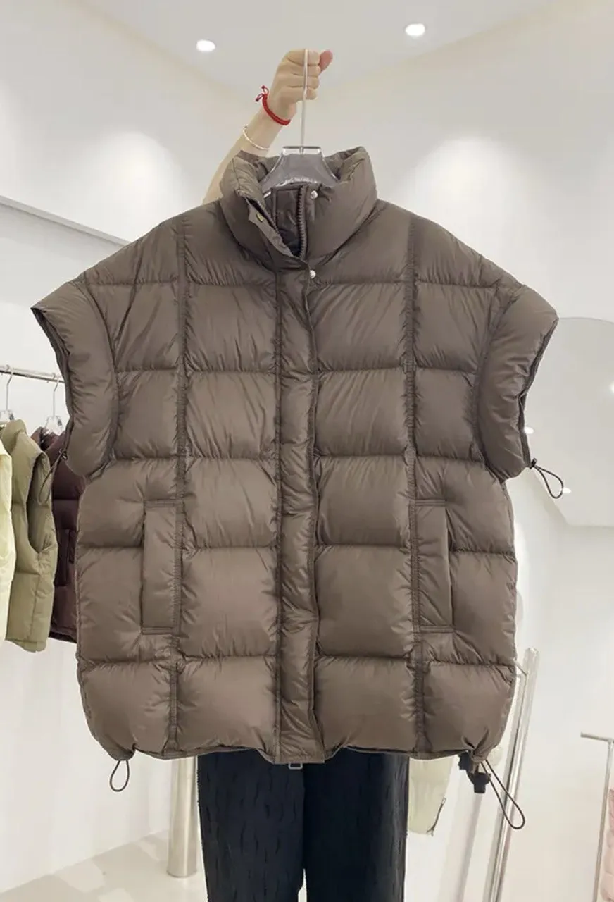 Oversized Women's Duck Down Vest - Ultimate Warmth & Style