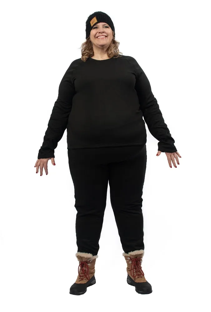 Plus Size Thermal Top | Black