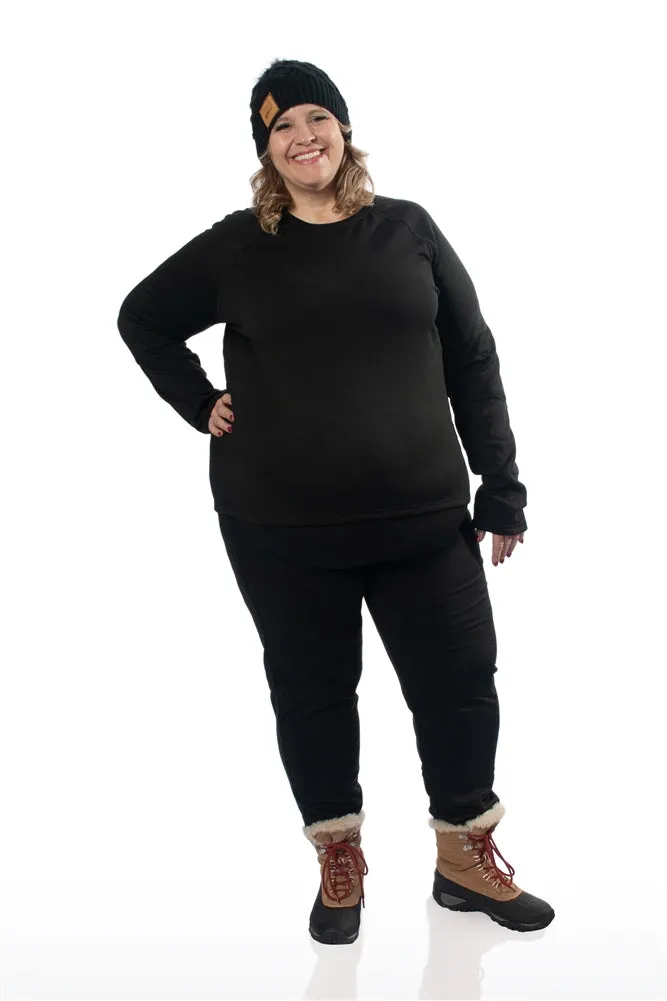 Plus Size Thermal Top | Black