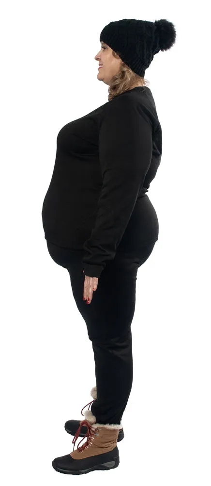 Plus Size Thermal Top | Black