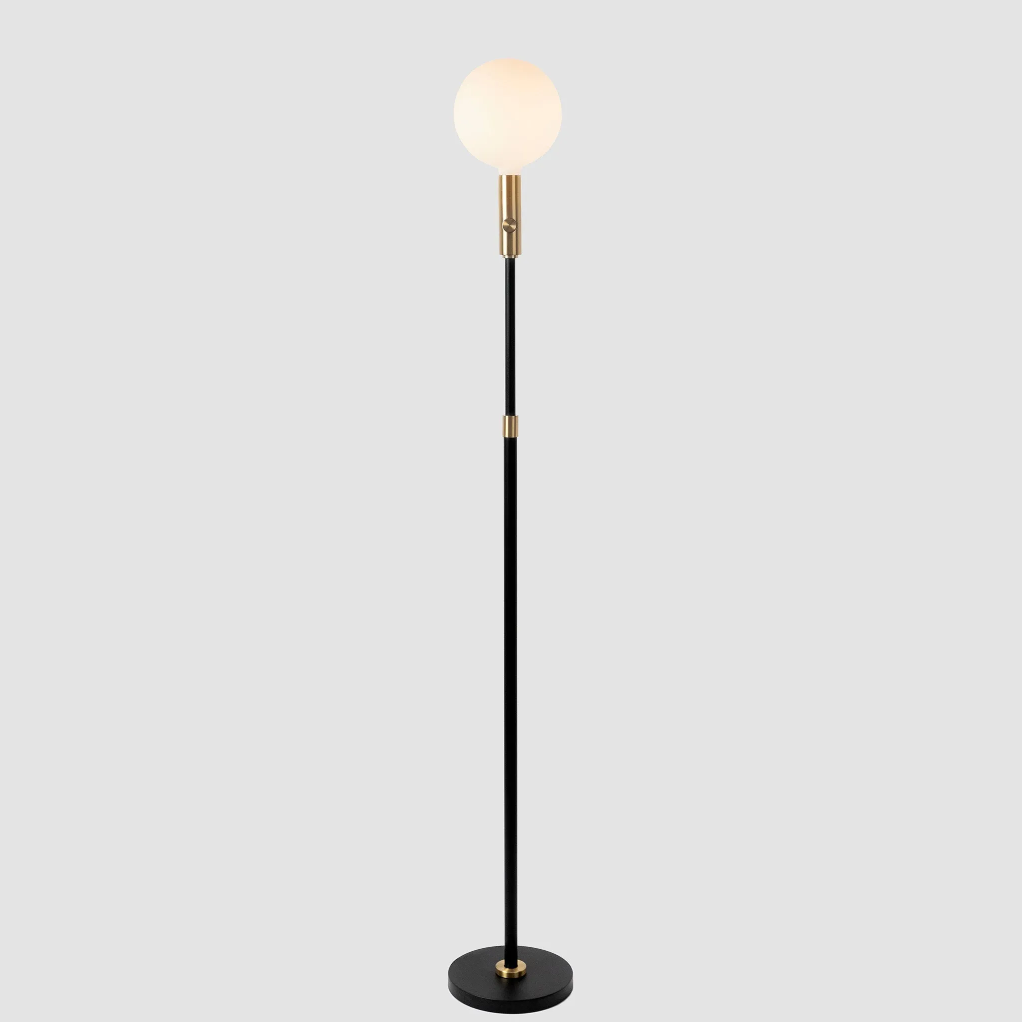 Poise Adjustable Floor Lamp in Brass   Sphere V