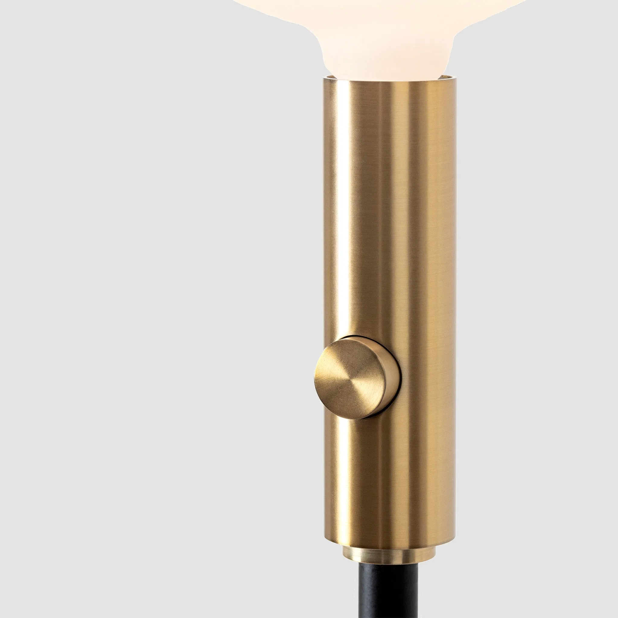 Poise Adjustable Floor Lamp in Brass   Sphere V