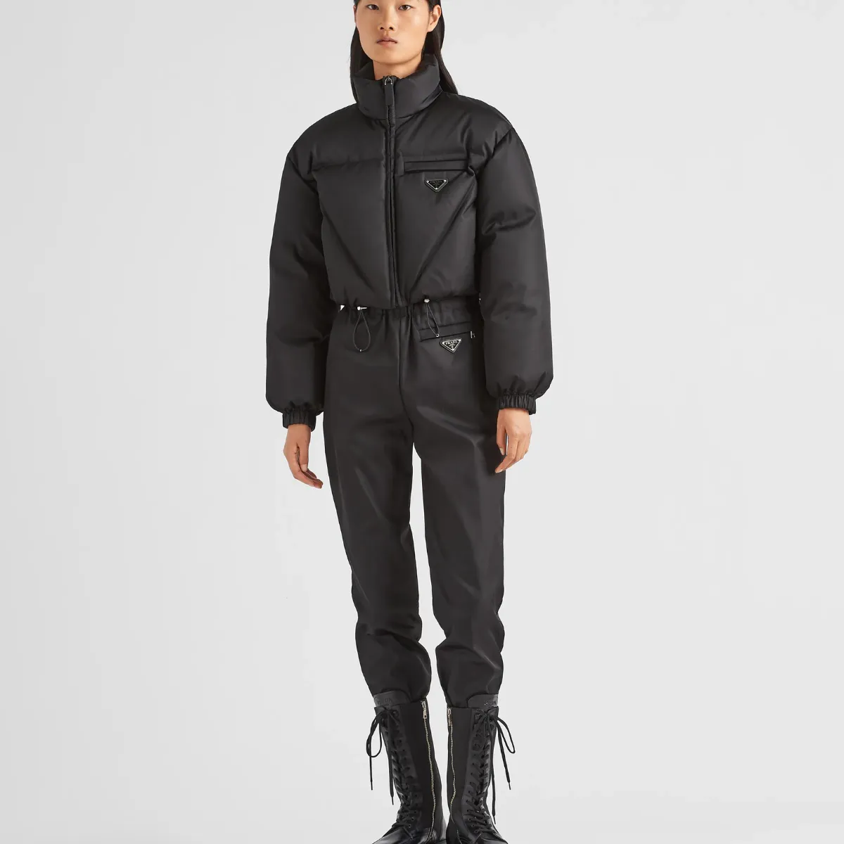 Re-Nylon Gabardine down jacket