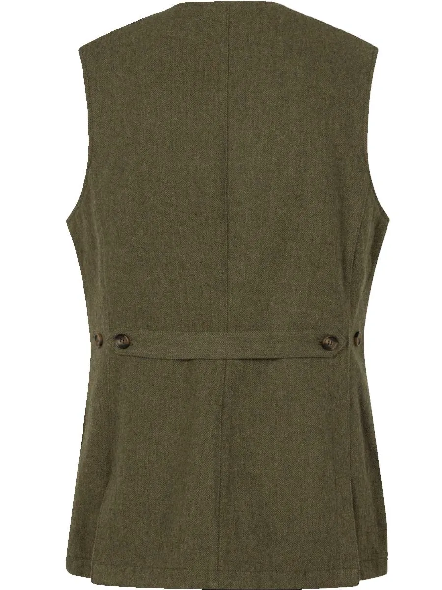 SEELAND Hillside Harriet Tweed Waistcoat - Women's - Moss Green