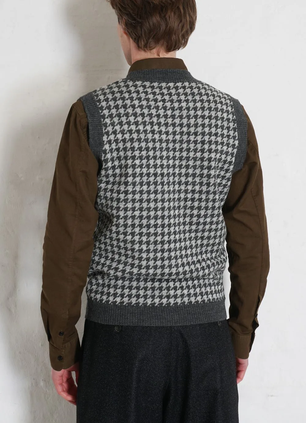 TIM | Hounds Tooth Vest | Grey Hound