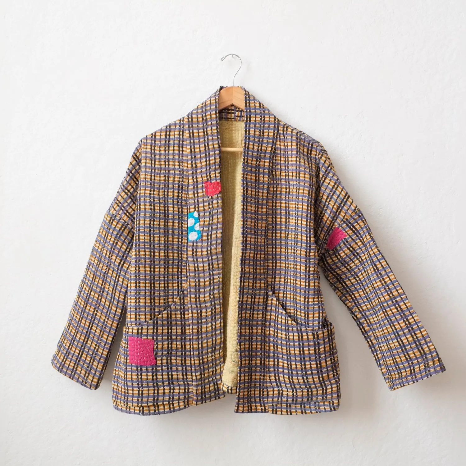 XS Hand drawn Plaid Anoushka Jacket LM097